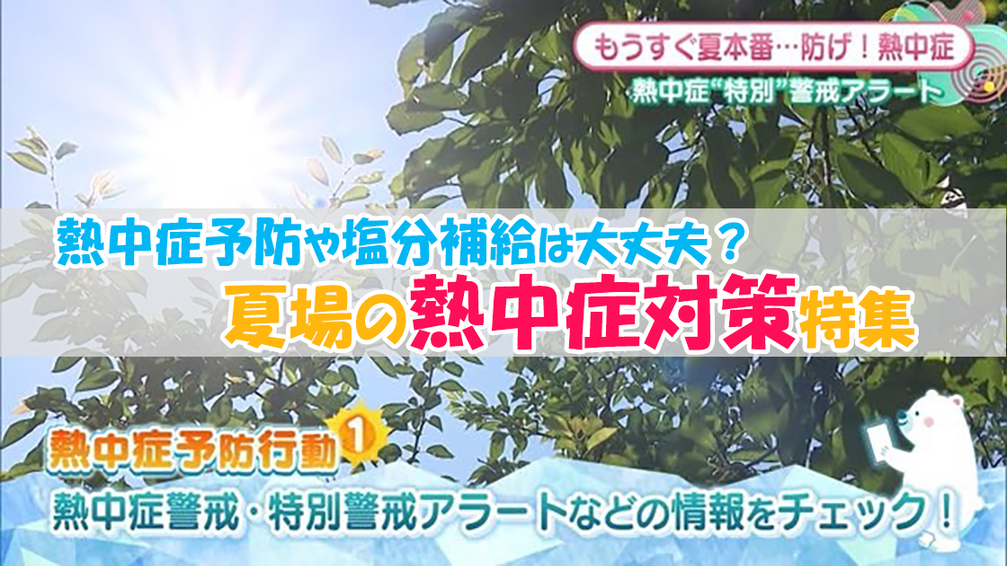 【特集】熱中症予防や塩分補給は大丈夫？夏場の熱中症対策特集