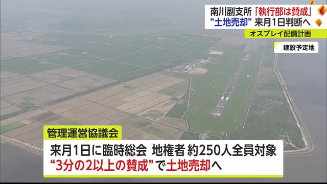 オスプレイ配備計画 南川副支所の代表らが土地売却“賛成”する意向【佐賀県】