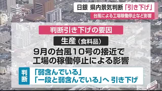 県内金融経済概況「横ばい圏内の動きとなっている」と判断引き下げ 台風の影響も【佐賀県】