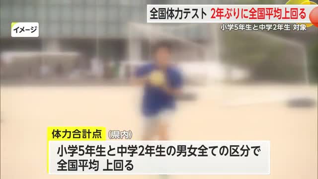 全国体力テスト 全国平均を上回る 男女すべての区分では”2年ぶり”【佐賀県】